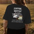 Coffee Backwards Eeffoc Funny Cat And Coffee Humor Gift For Womens Womens Back Print T-shirt Unique Gifts