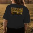 Cold Beer Smoking Grill Hotwife Husband Wife Bbq Joke Womens Back Print T-shirt Funny Gifts