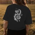 Color Me Floral Hearts Diy Coloring Womens Back Print T-shirt Unique Gifts