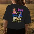Cute Beauty Or Beat Gigi Loves You - Gender Reveal Party Womens Back Print T-shirt Unique Gifts