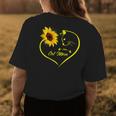 Cute Cat Mom Sunflower Heart Love Mothers Day Gift Cat Lover Gift For Womens Womens Back Print T-shirt Unique Gifts