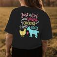 Cute Girl Who Loves Chickens Goats Lover Farmer Girls Funny Womens Back Print T-shirt Unique Gifts