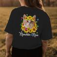 Cute Munchkin Mom Sunflower Cat Mom Mothers Day Gift For Womens Womens Back Print T-shirt Unique Gifts