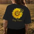 Dog Mom Sunflower Paw Print Womens Back Print T-shirt Unique Gifts