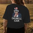 Druncle Sam Funny Uncle Sam Beer 4Th Of July Party Drinking Drinking Funny Designs Funny Gifts Womens Back Print T-shirt Unique Gifts