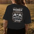 Dudek Name Gift Dudek Blood Runs Through My Veins Womens Back Print T-shirt Funny Gifts
