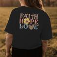 Faith Hope Love Leopard Jesus Christian Religious Boho Faith Funny Gifts Womens Back Print T-shirt Unique Gifts