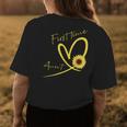 First Time Aunt Sunflower Heart Womens Back Print T-shirt Unique Gifts