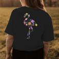 Flamingo Flower Silhouette Lover Gifts Lover Flamingos Gift Womens Back Print T-shirt Unique Gifts