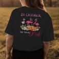 Flamingo In October We Wear Pink Halloween Womens Back Print T-shirt Unique Gifts