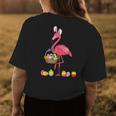 Funny Flamingo Easter Bunny Eggs Easter Gift Womens Back Print T-shirt Unique Gifts