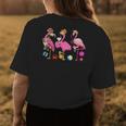 Funny Hawaiian Flamingos Drinking Cocktail Christmas In July Drinking Funny Designs Funny Gifts Womens Back Print T-shirt Unique Gifts