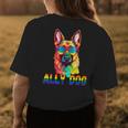 Funny Lgbt Ally Dog Rainbow Womens Back Print T-shirt Unique Gifts