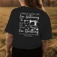 Funny Sewing Quote Vintage Design Quilters Sewers Women Womens Back Print T-shirt Unique Gifts