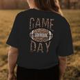 Game Day American Football Leopard Print Sports Women Womens Back Print T-shirt Unique Gifts