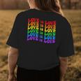 Gay Pride March Rainbow Lgbt Equality Groovy Love Is Love Womens Back Print T-shirt Unique Gifts