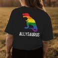 Gay Rainbow Dino Trex Ally Saurus Lgbt Flag Boys Toddler Kid Womens Back Print T-shirt Unique Gifts