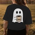 Ghost Drinking Coffee Funny Halloween Costume Coffee Lover Womens Back Print T-shirt Personalized Gifts