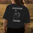 Girlfriend Fiancée Bachelorette Party Engaged Ring Finger Womens Back Print T-shirt Funny Gifts