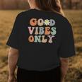Good Vibes Only Retro With Daisy Womens Back Print T-shirt Unique Gifts