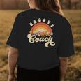 Groovy Coach Retro Rainbow Colorful Flowers Design Coach Womens Back Print T-shirt Unique Gifts