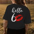 Hello 60 Red Lip Kisses Birthday Gift For Mom Grandma Womens Back Print T-shirt Unique Gifts