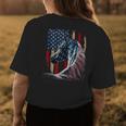 Horse American Flag Derby Racing Equestrian Rodeo Patriotic Womens Back Print T-shirt Funny Gifts