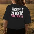 House Music Diva - Dj Edm Rave Music Festival Womens Back Print T-shirt Unique Gifts