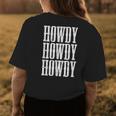Howdy Rodeo Western Country Southern Cowgirl Cowboy Vintage Womens Back Print T-shirt Unique Gifts