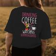 Hummingbird Love Drinking Coffee Watching Hummingbirds Womens Back Print T-shirt Unique Gifts