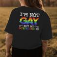 Im Not Gay Boyfriend Pride Matching Couple Rainbow Lgbtq Womens Back Print T-shirt Unique Gifts
