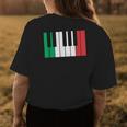 Italian Flag Piano Pianist Music Teacher Musician Womens Back Print T-shirt Unique Gifts