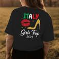 Italy Girls Trip 2023 Lips High Heals Friend Matching Girl Gift For Womens Womens Back Print T-shirt Unique Gifts