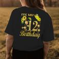 Its My 12Th Birthday 12 Year Old Girl Sunflower Butterfly Womens Back Print T-shirt Unique Gifts