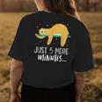 Just 5 More Minutes Tree Sloth Lazy Sleeping Womens Back Print T-shirt Unique Gifts