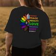 Kindness Peace Equality Sunflower Gay Pride Womens Back Print T-shirt Unique Gifts