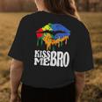Kiss Me Bro Gay Rainbow Mouth To Kiss For Pride Person Womens Back Print T-shirt Unique Gifts