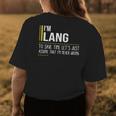 Lang Name Gift Im Lang Im Never Wrong Womens Back Print T-shirt Funny Gifts