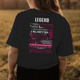 Legend Name Gift Legend Name Womens Back Print T-shirt Funny Gifts