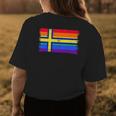 Lgbtq Rainbow Flag Of Sweden Swedish Gay Pride Womens Back Print T-shirt Unique Gifts