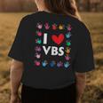 I Love Vbs Vacation Bible School Christian Teacher Women's T-shirt Back Print Unique Gifts