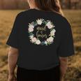 Maid Of Honor Blush Floral Wreath Wedding Gift For Womens Womens Back Print T-shirt Unique Gifts