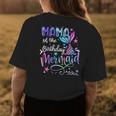 Mama Of The Birthday Mermaid Matching Family Party Mothers Womens Back Print T-shirt Personalized Gifts