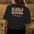 Middle School Crew Retro Groovy Vintage First Day Of School Womens Back Print T-shirt Unique Gifts