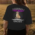 Never Underestimate A Nurse Who Loves Golden Retriever Funny Womens Back Print T-shirt Funny Gifts