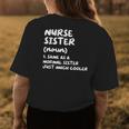 Nurse Sister Definition Funny Womens Back Print T-shirt Funny Gifts