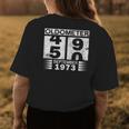 Oldometer 49-50 Born In September 1973 Funny 50Th Birthday Womens Back Print T-shirt Funny Gifts