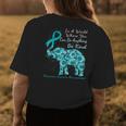 Ovarian Cancer Awareness Sunflower Elephant Be Kind Womens Back Print T-shirt Unique Gifts