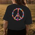 Peace Lover Floral 60S 70S Hippie Costume Colorful Flowers Womens Back Print T-shirt Unique Gifts