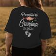 Promoted To Grandma Est 2024 Flower Mothers Day New Grandma Womens Back Print T-shirt Personalized Gifts